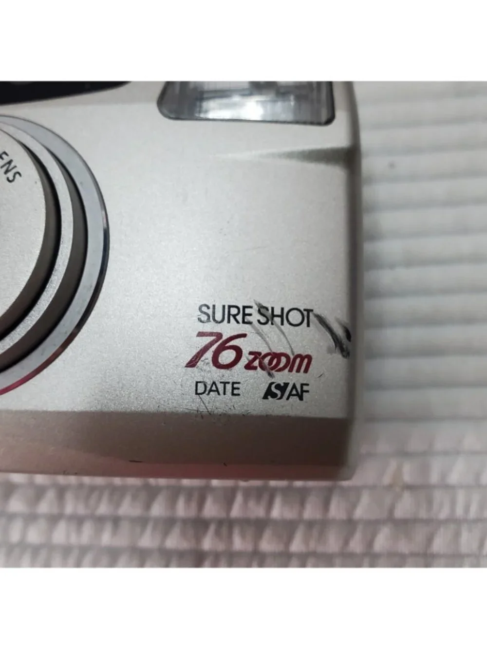 Canon Sure Shot Film Camera 76 Zoom Date Flash Manual Lowepro Case Strap - Picture 7 of 14